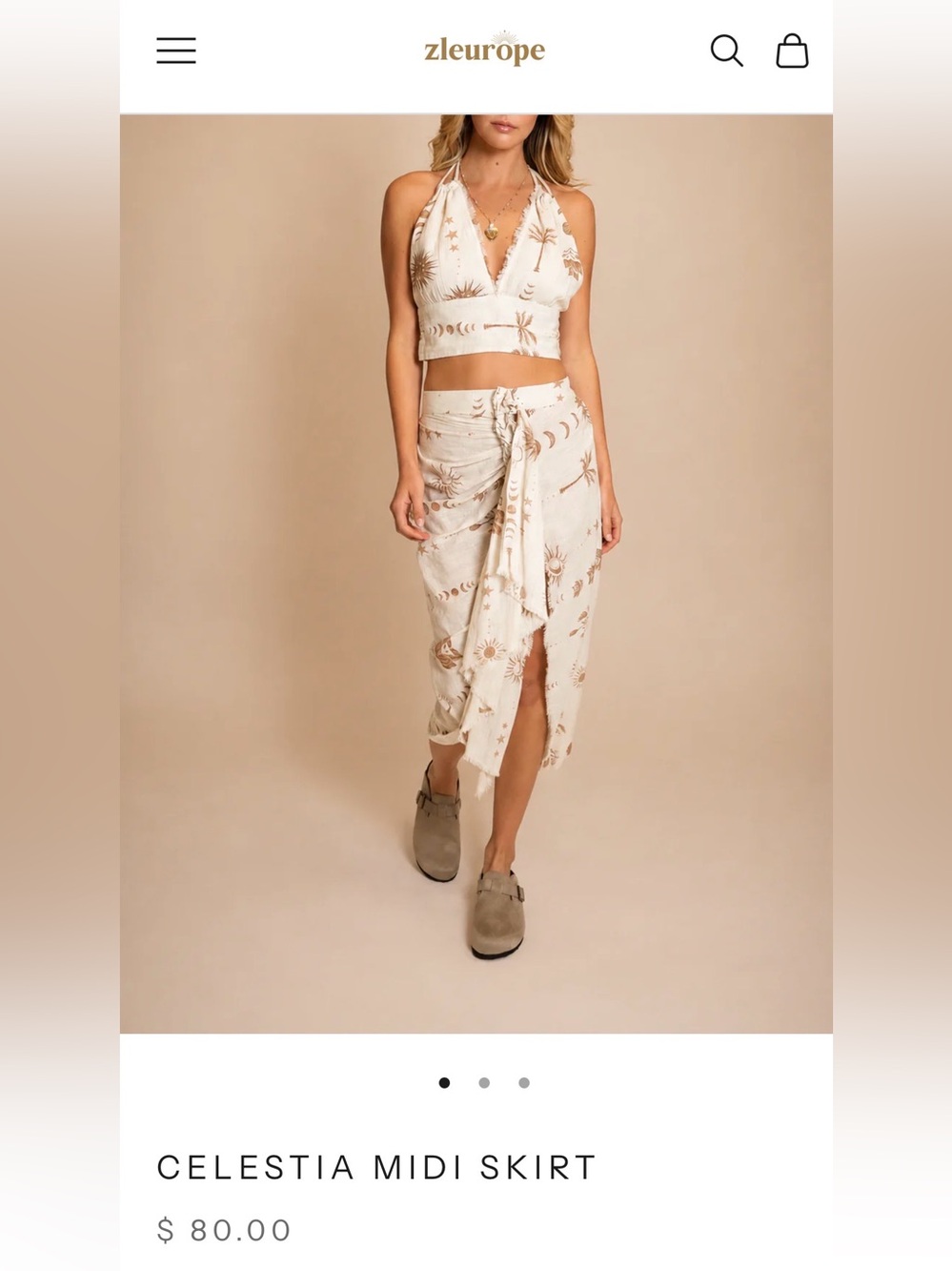 Z&L Boho Wrap Midi Skirt in Multicolor